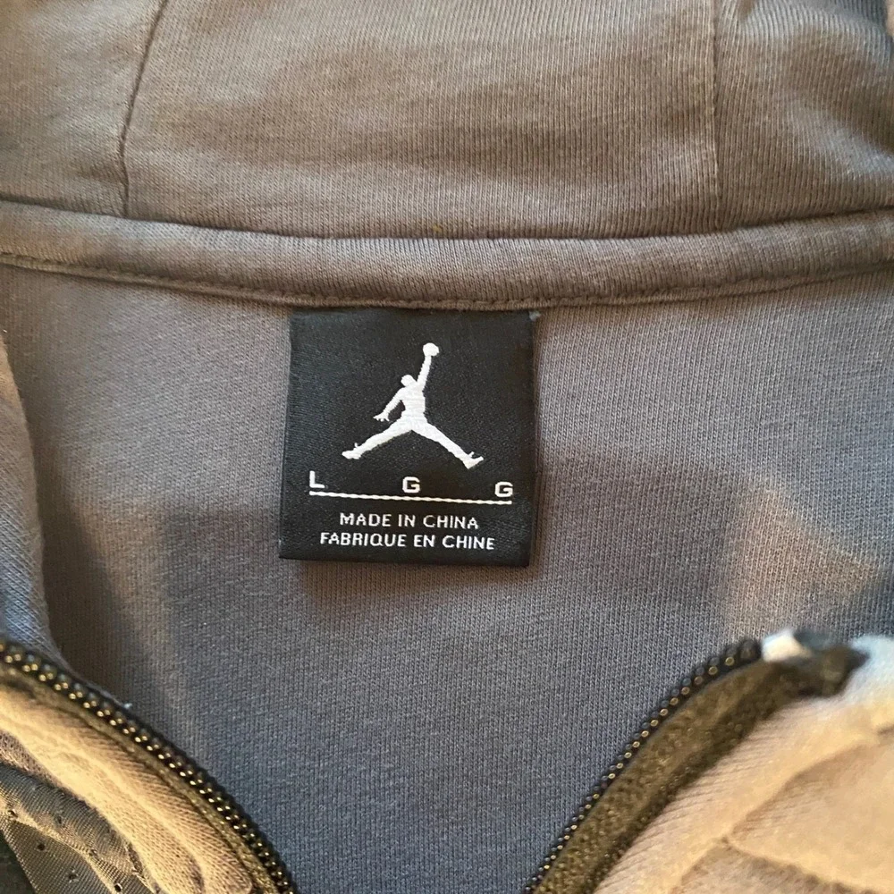 Jordan Jumpman Mens Gray Full Zip Perforated Mesh Hoodie Jacket FA160106NIG L